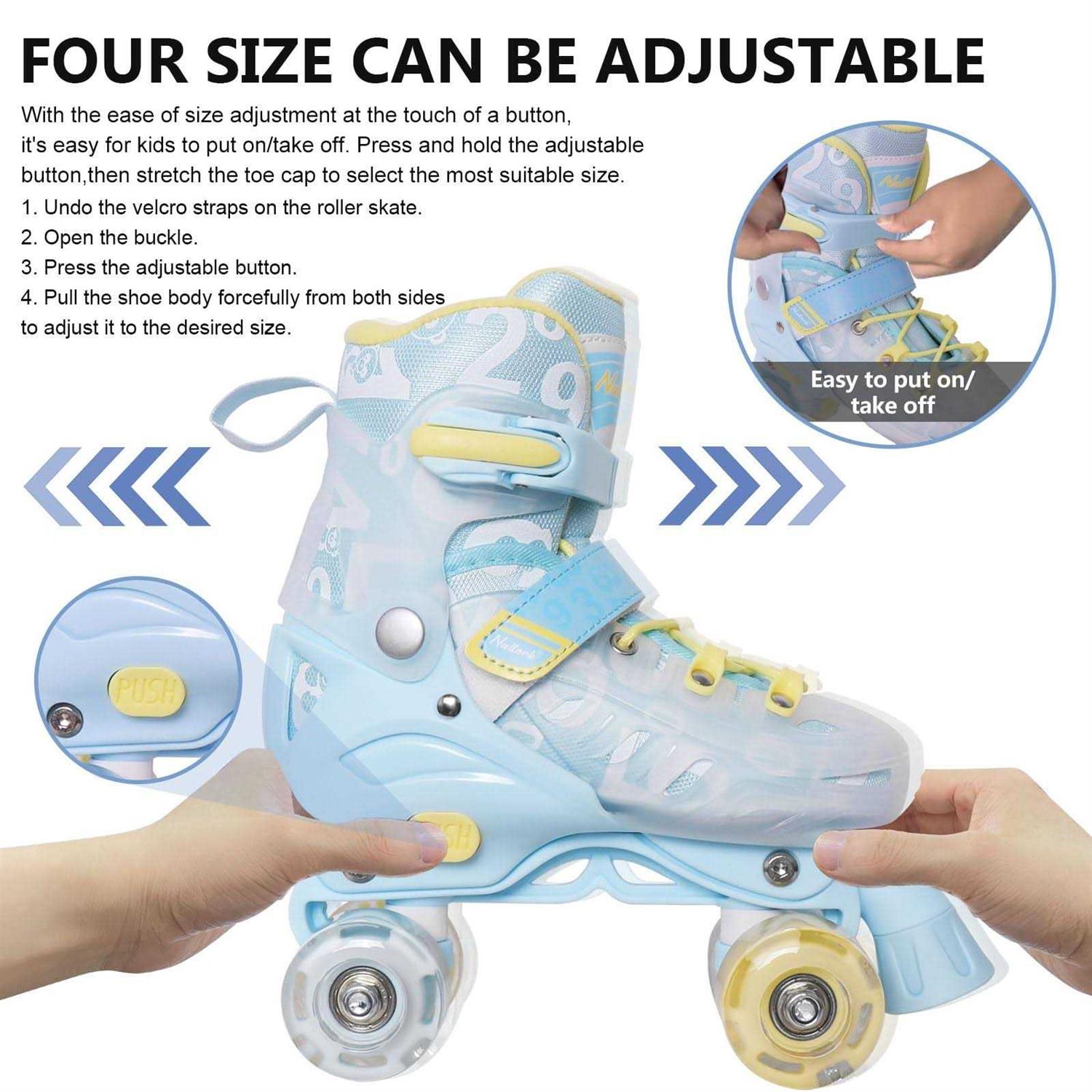 Nattork Adjustable Roller Skates for Kids - Image 3