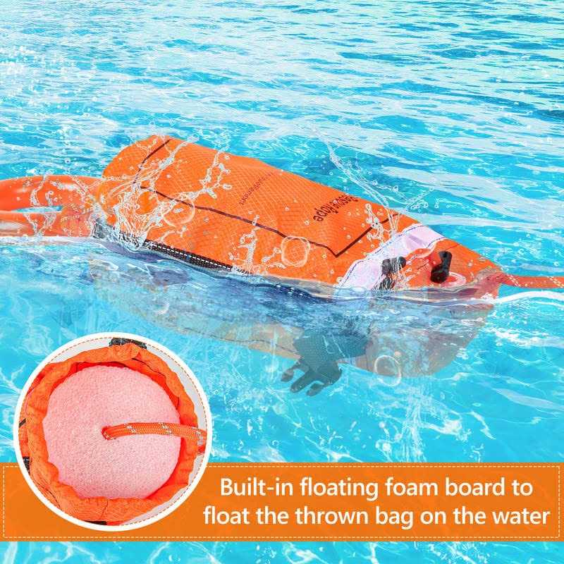 Aystkniet AnKun Water Rescue Throw Bag with 50FT Length of Rope in 3/10In Tensile Strength Rated to 1844lbs - Image 4