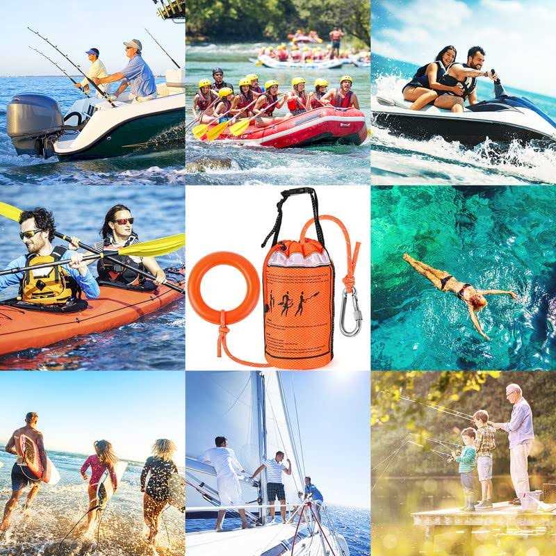 Aystkniet AnKun Water Rescue Throw Bag with 50FT Length of Rope in 3/10In Tensile Strength Rated to 1844lbs - Image 4