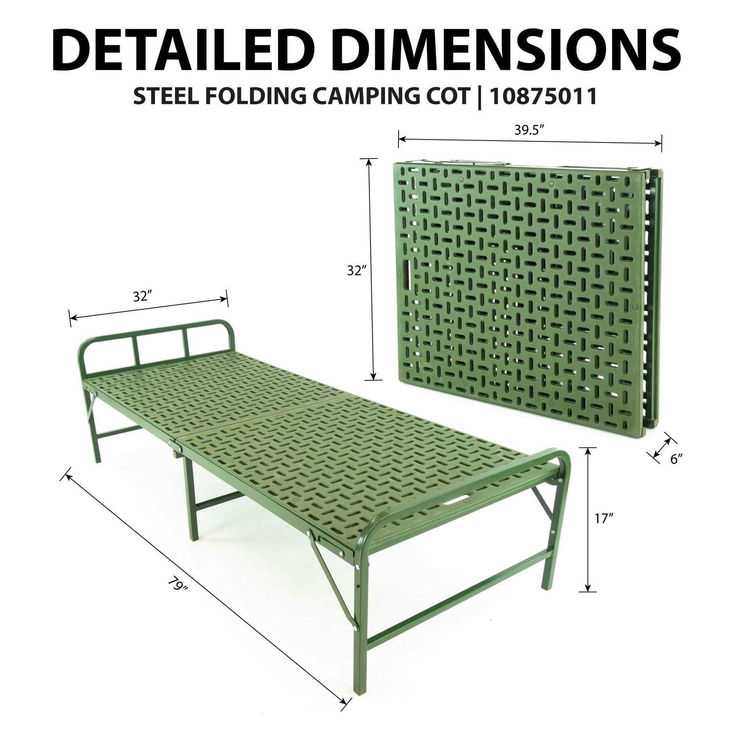 Steel Folding Camping Cot Creative Outdoor DISTRIBUTOR - Image 3