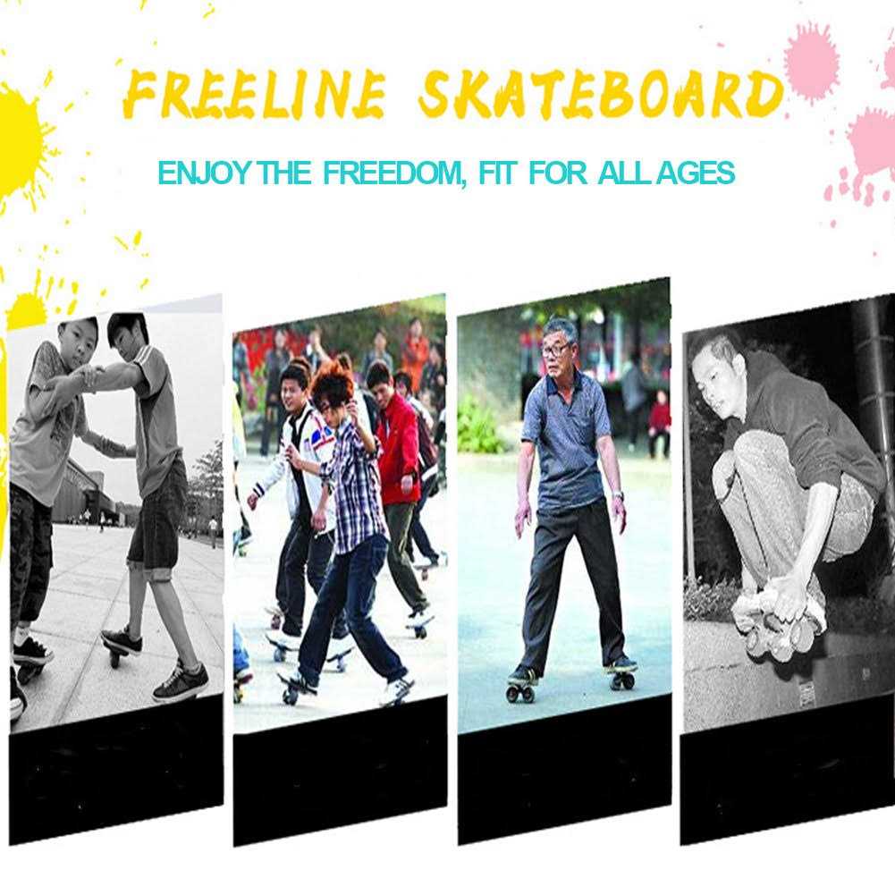 AsFrost Portable Roller Road Drift Skates Plate with Cool Maple Deck Anti-Slip Board Split Skateboard with PU Wheels High-end Bearings - Image 4