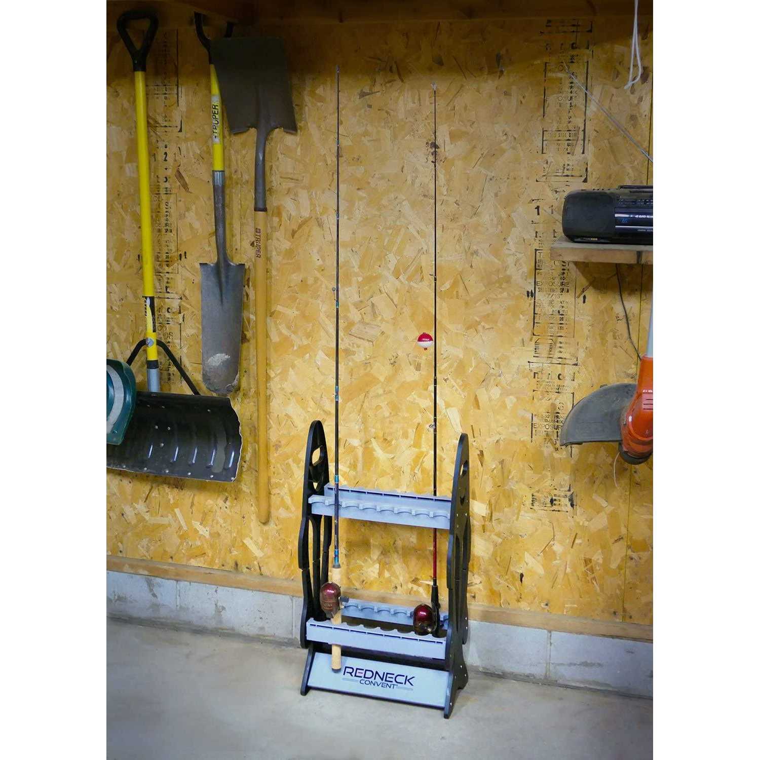 Redneck Convent Fishing Rod Holder Fishing Gear Pole Holder for 16 Rod and Reel Combos - Image 4