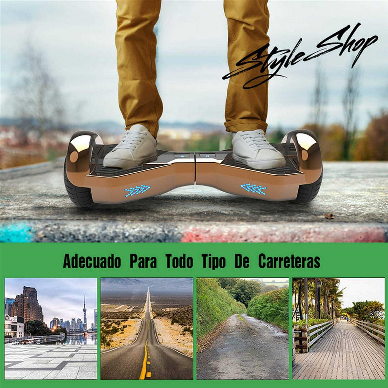 Alternative view of Starship Hoverboard with Bluetooth Speaker, Chrome Color Self Balancing Scooters with Science Fiction Design and 6.5 inch LED Wheels