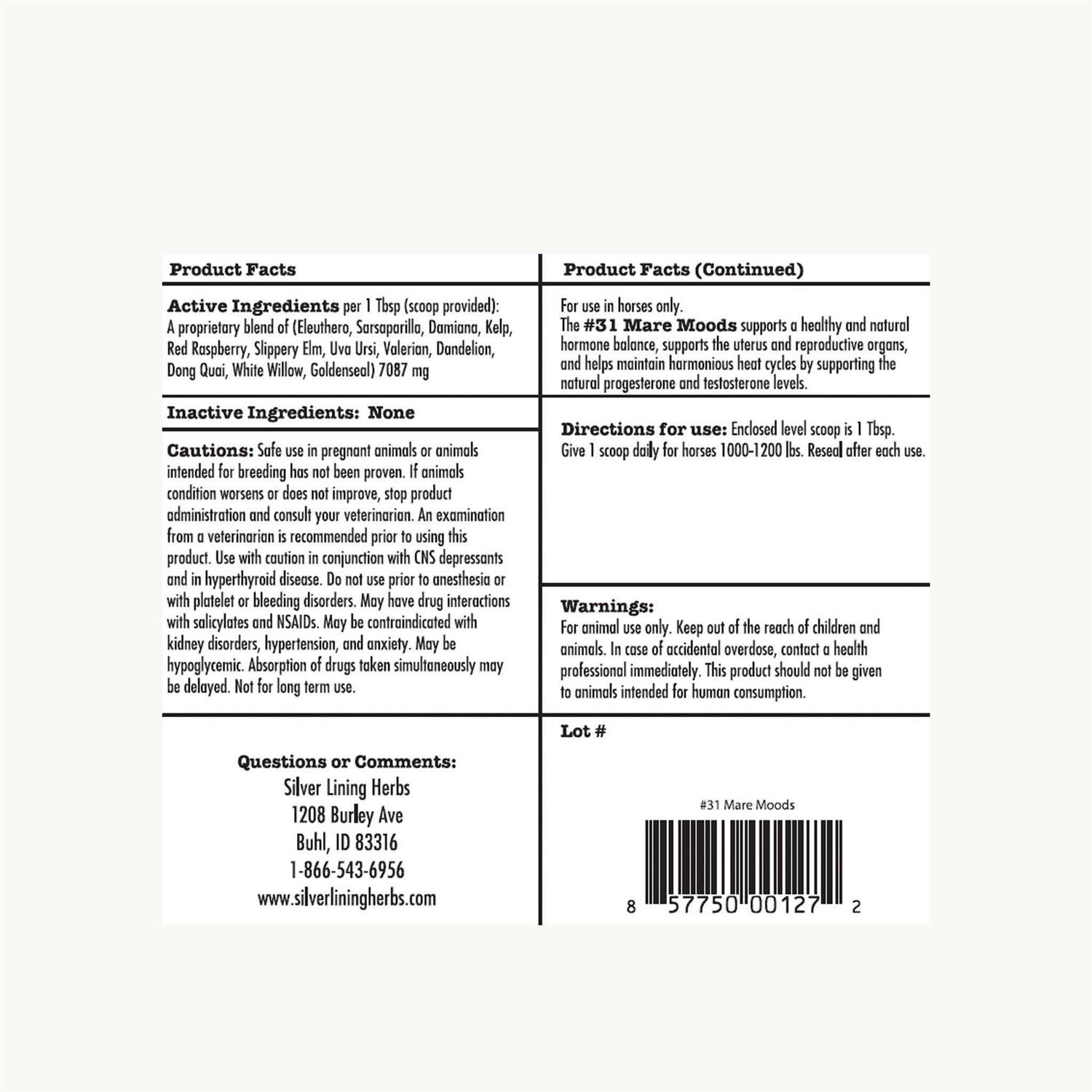 Silver Lining Herbs Mare Moods - Image 5