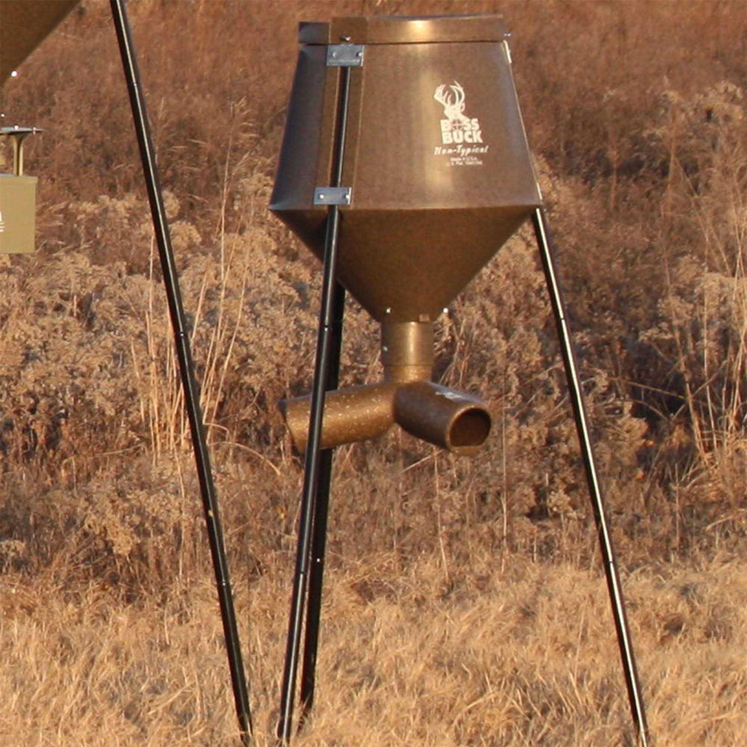 Boss Buck 200 Pound Gravity Fed Tripod Corn and Protein Pellet Feeder