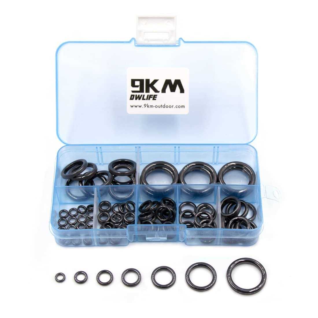 9KM DWLIFE Fishing Rod Repair Ceramic Guide Ring Replacement Kit 14 Sizes 0.13in to 1.86in - Image 4