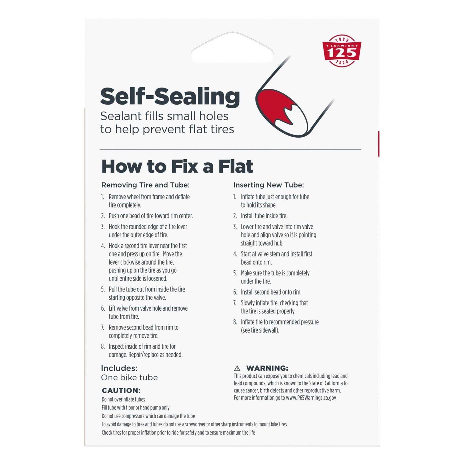 Schwinn 27.5' Self-Sealing Bike Tube - Image 3