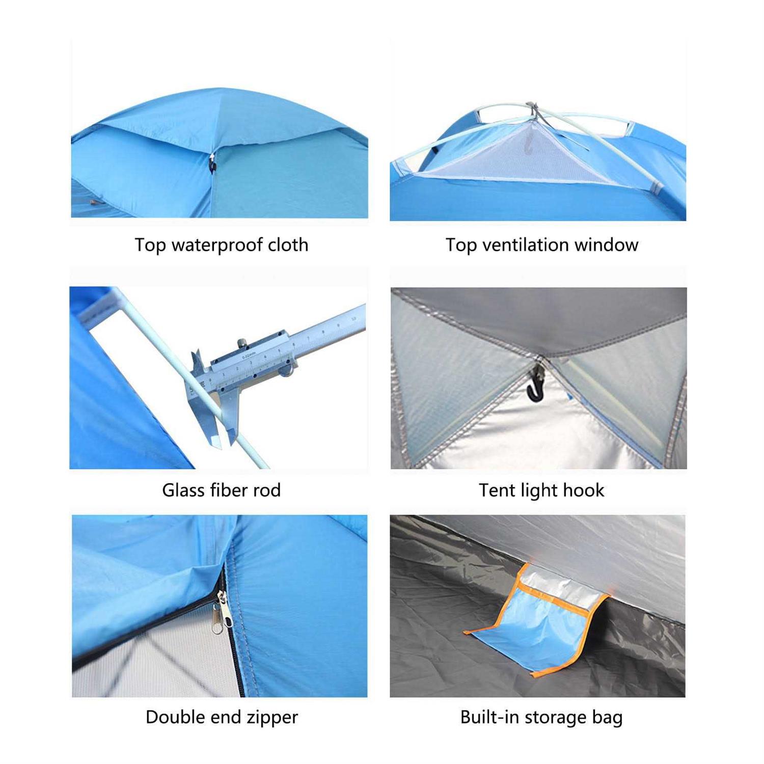 Azrian Instant Automatic Expansion Up Lightweight Camping Tents Outdoor Easy Set Up Automatic Family Travel Tents,Portable Backpacking Ultralight - Image 5