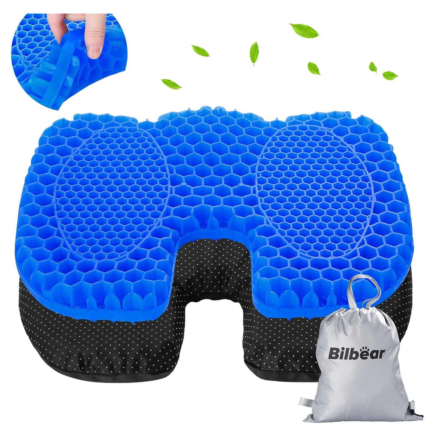 Bilbear Anti Slip Gel Kayak Seat Cushion Breathable U Shape Seat Pad for Sit in Inflatable Kayaks,Canoe