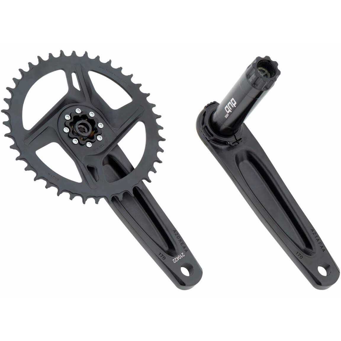 Alternative view of SRAM Rival 1 AXS Wide Power Meter Crankset DUB
