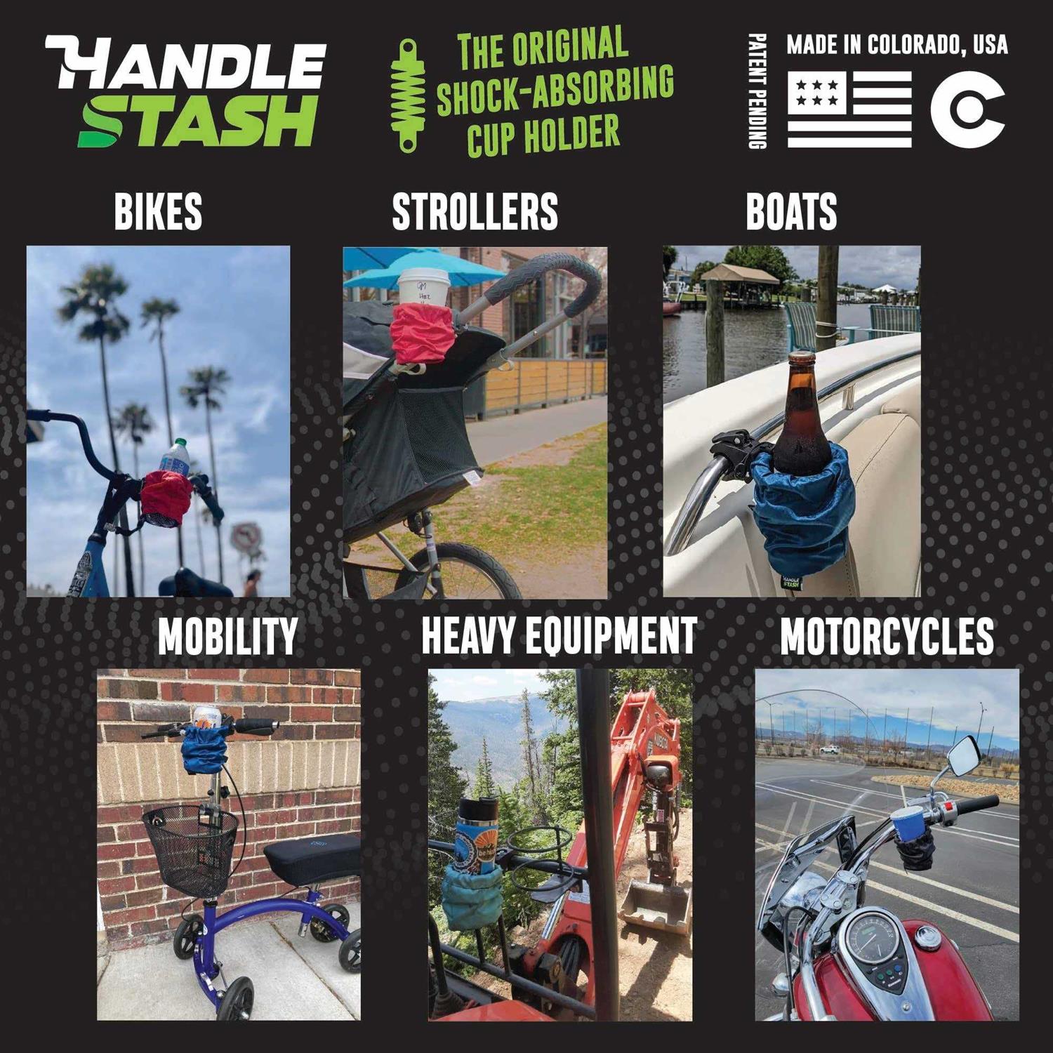 HandleStash Diamond Bottle Holder Handlebar Mount - Image 2