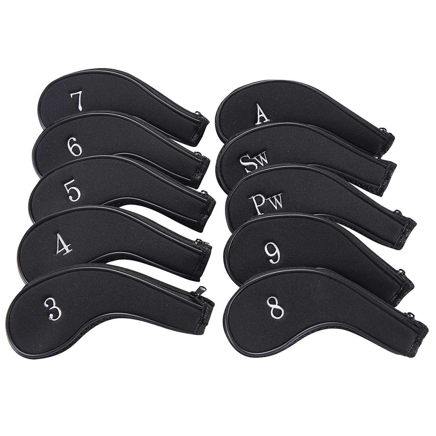 Sword &Shield sports Neoprene Zipper Golf Club Iron Head Covers Iron Covers 10pcs/Set
