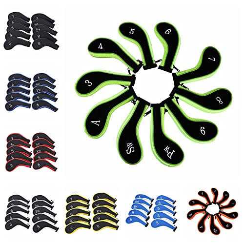 Alternative view of Sword &Shield sports Neoprene Zipper Golf Club Iron Head Covers Iron Covers 10pcs/Set