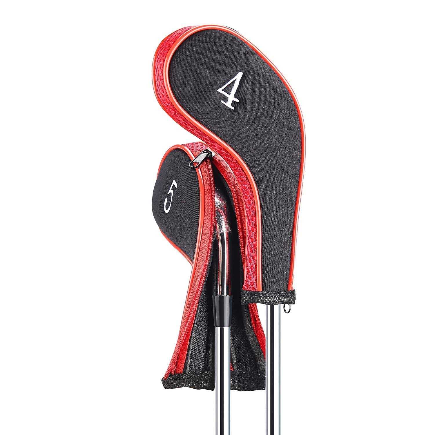 Sword &Shield sports Neoprene Zipper Golf Club Iron Head Covers Iron Covers 10pcs/Set - Image 5