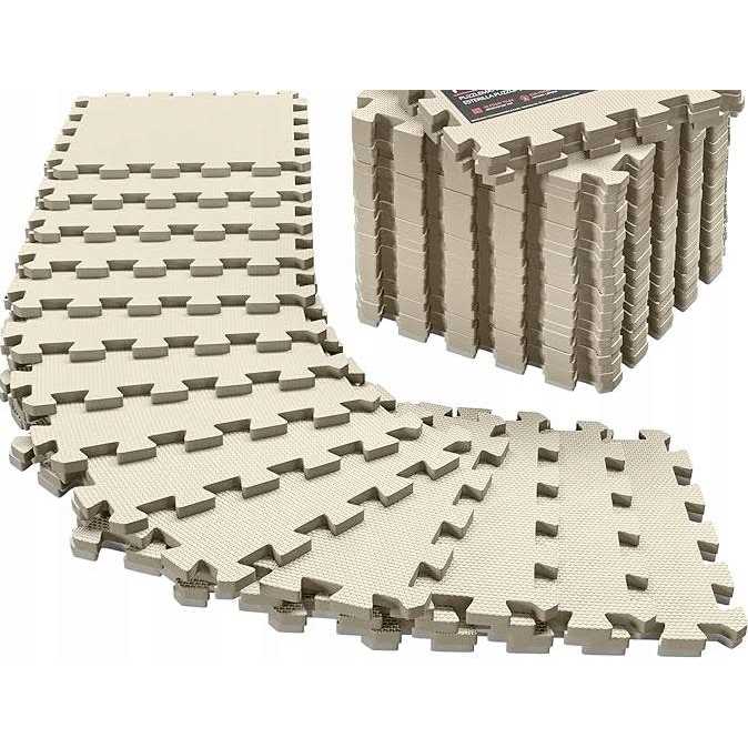 BeMaxx Gym Flooring Set Interlocking EVA Soft Foam Floor Mat 18 Pieces Puzzle Rubber Tiles Protective Ground Surface Protection - Image 3