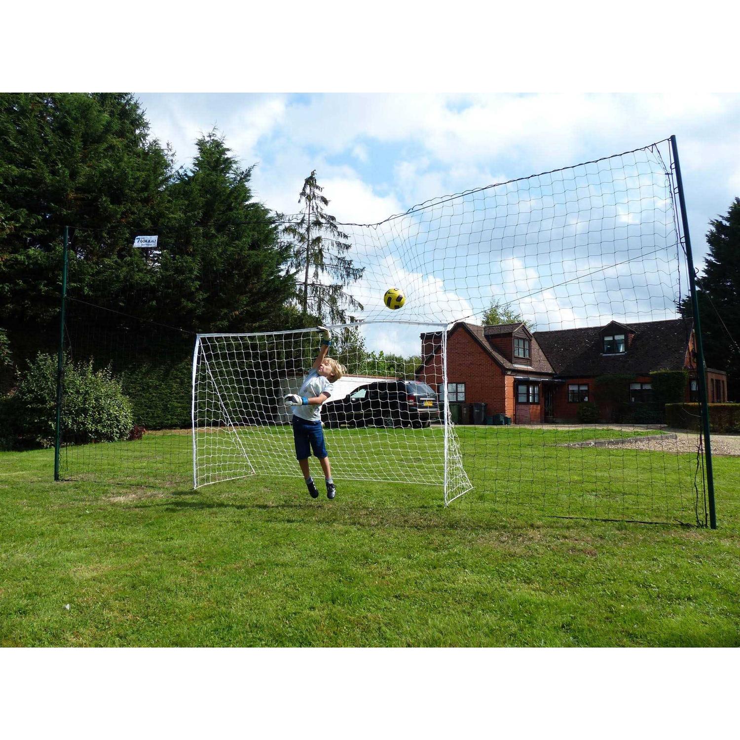 Open Goaaal Soccer Practice Net Rebounder Backstop with Goal Standard