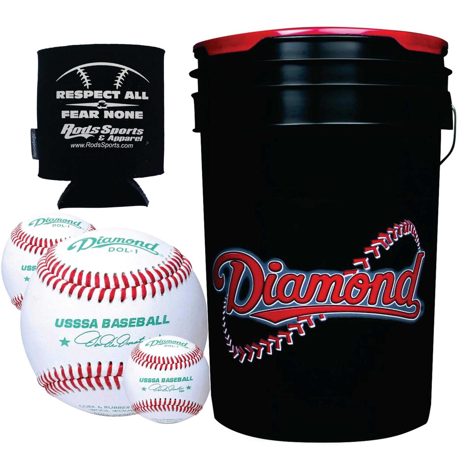 Diamond Bucket with 30 Baseballs