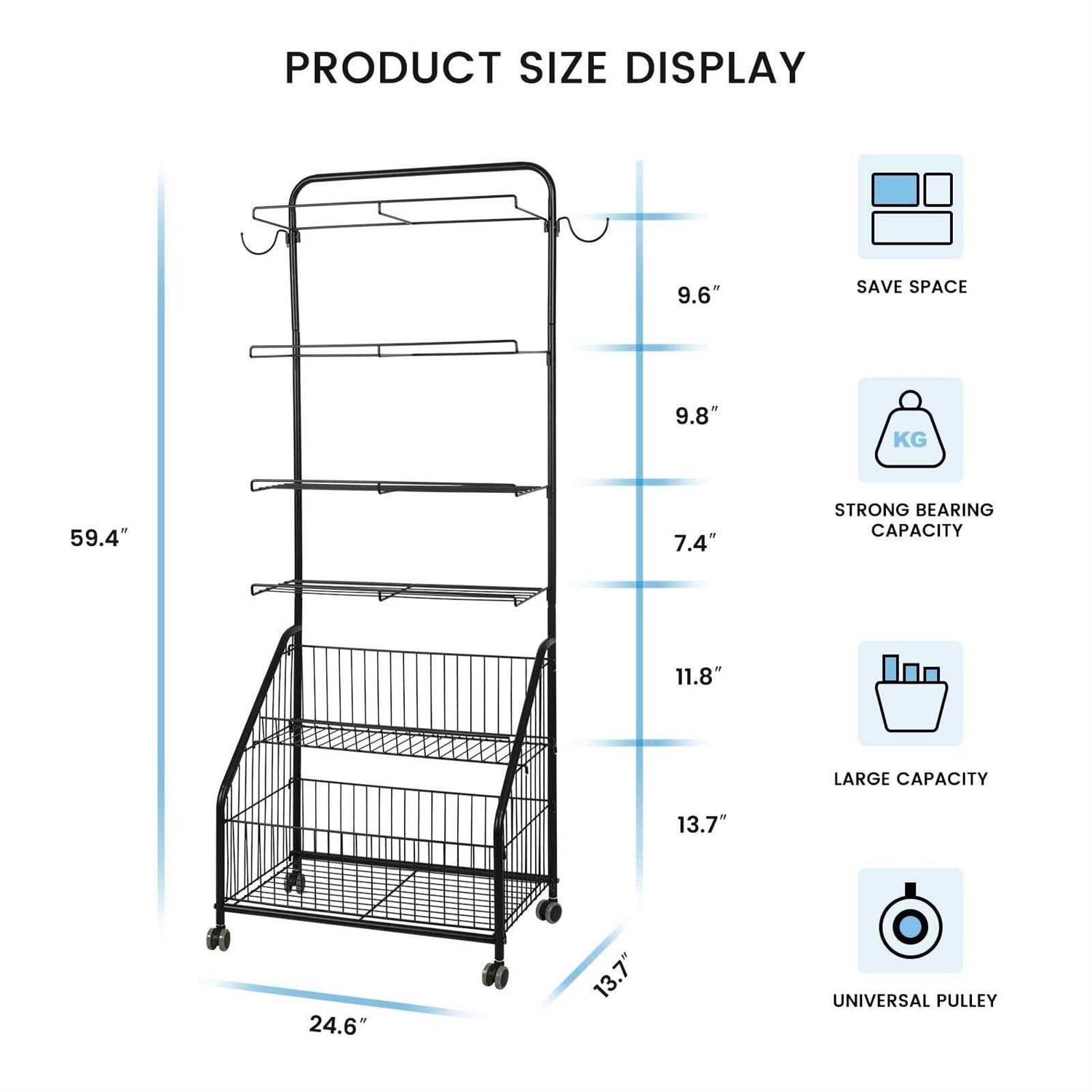Techvida Garage Sports Equipment Organizer Ball Storage Rack - Image 4