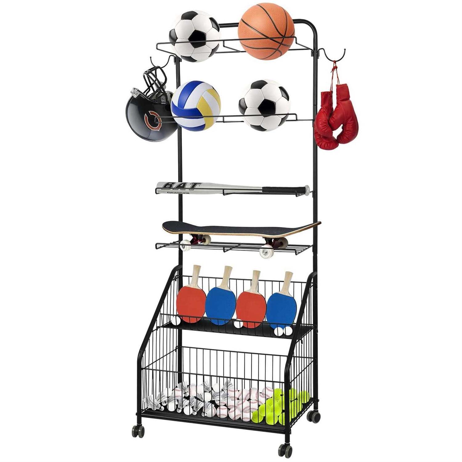Techvida Garage Sports Equipment Organizer Ball Storage Rack - Image 5