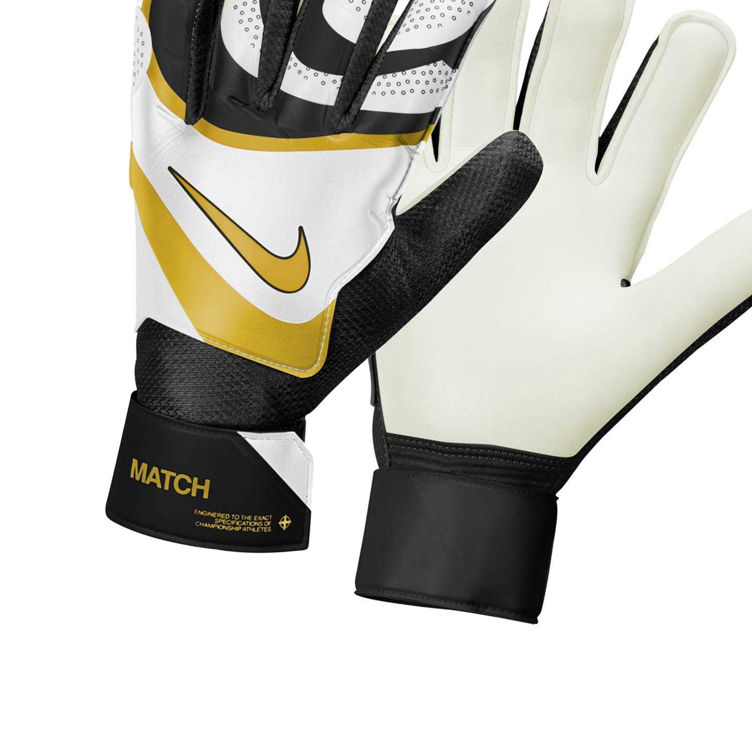 Nike Match Jr Goalkeeper Gloves Black/Gold - Image 3