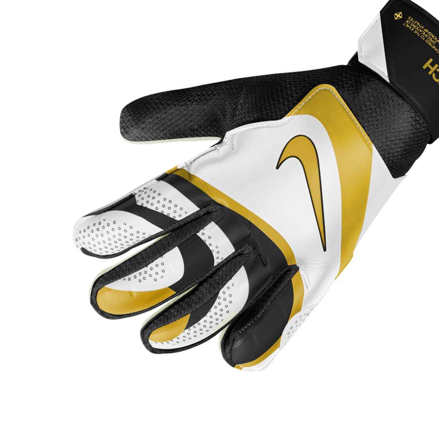 Nike Match Jr Goalkeeper Gloves Black/Gold - Image 4