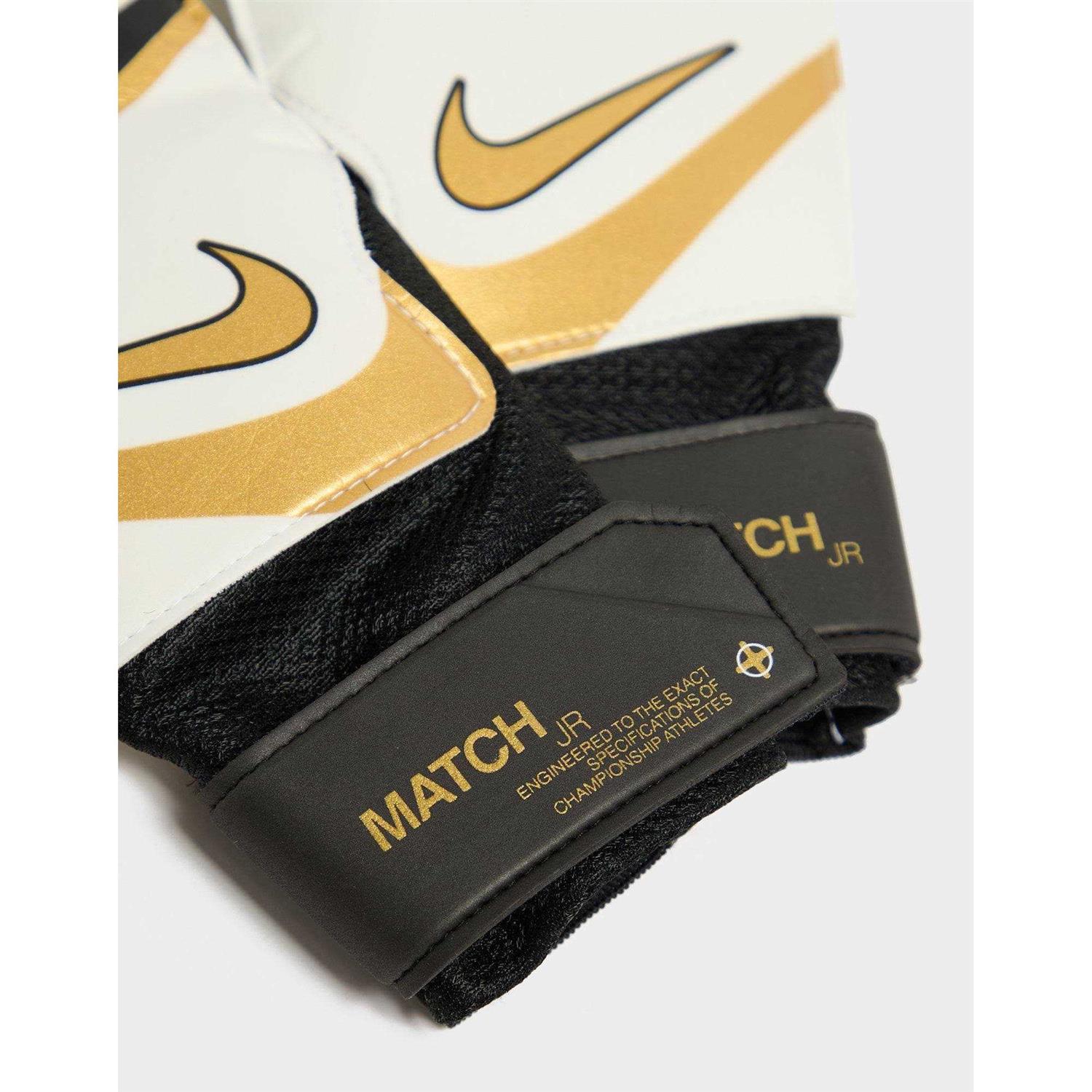 Nike Match Jr Goalkeeper Gloves Black/Gold - Image 4