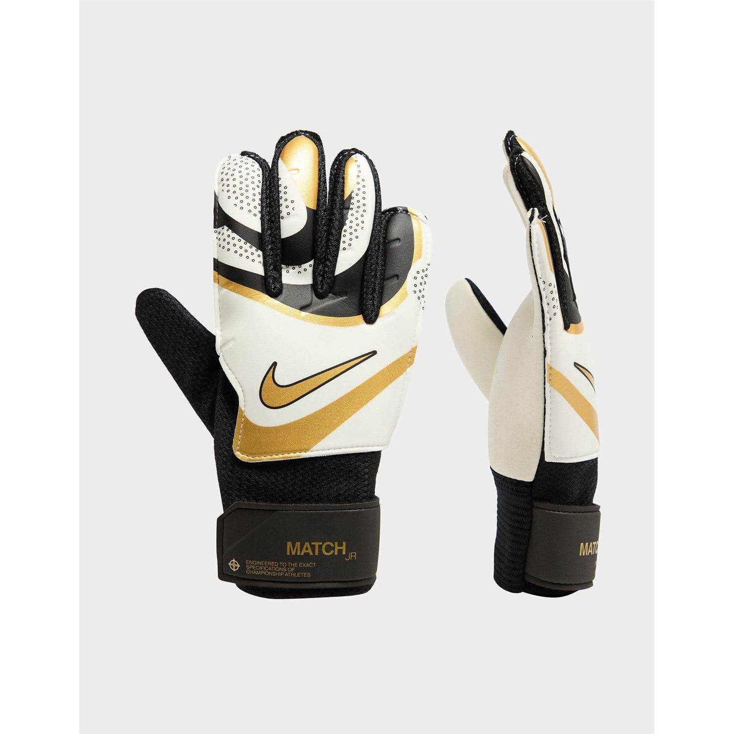 Nike Match Jr Goalkeeper Gloves Black/Gold - Image 5