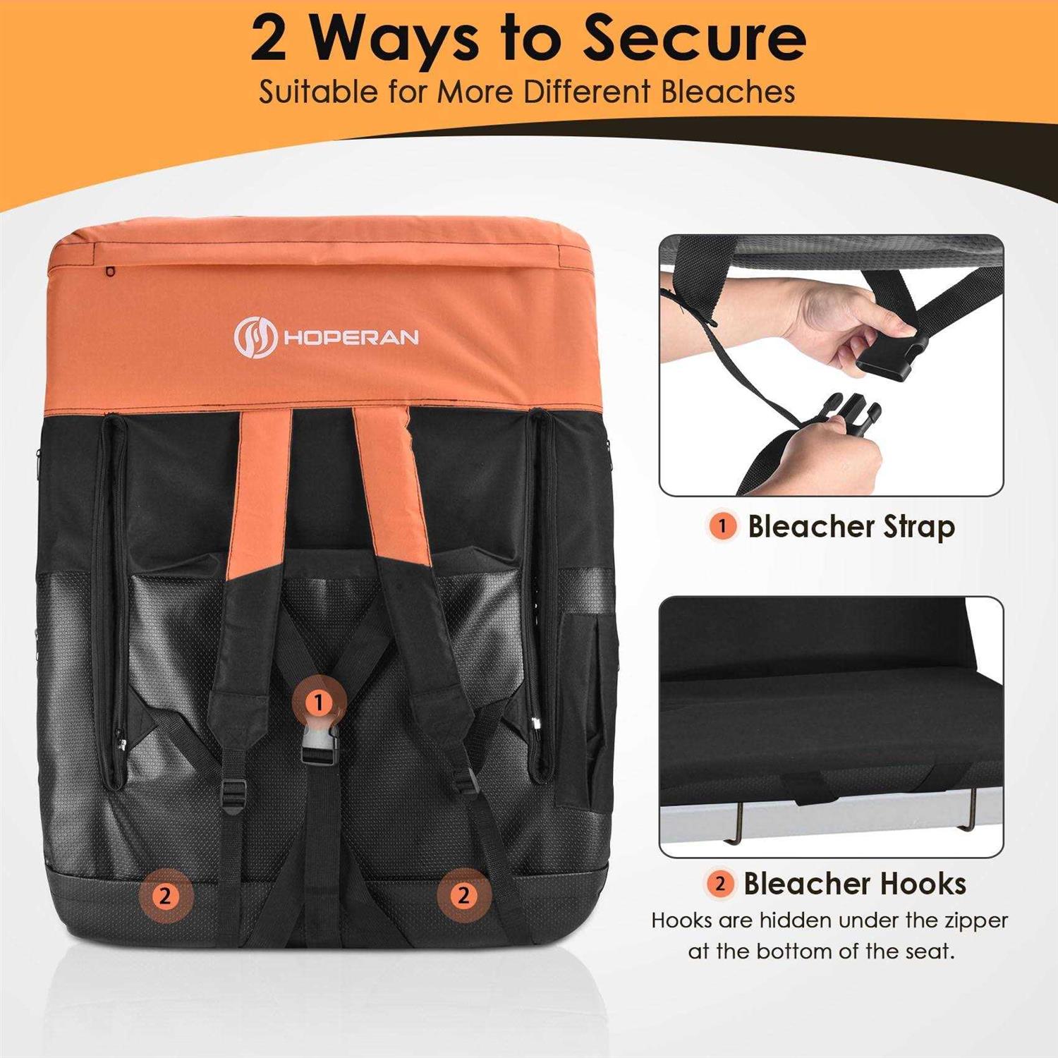 HOPERAN Dual-Sided Heated Stadium Seats for Bleachers with Back Support - Image 4