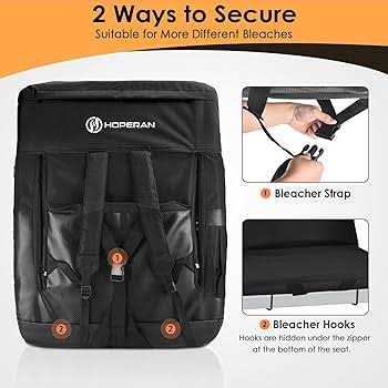 HOPERAN Dual-Sided Heated Stadium Seats for Bleachers with Back Support - Image 3
