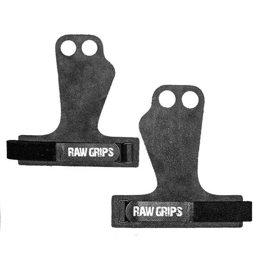 Jerkfit RAW Grips 2 Finger Leather Hand Grips for Gymnastics & Cross Training