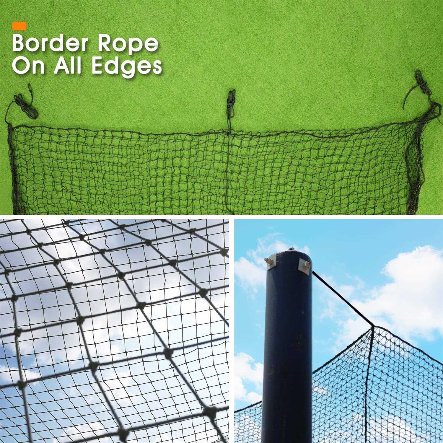 ORIENGEAR Baseball Batting Cage Nets, ONLY NET Baseball and Softball Cage Netting - Image 3
