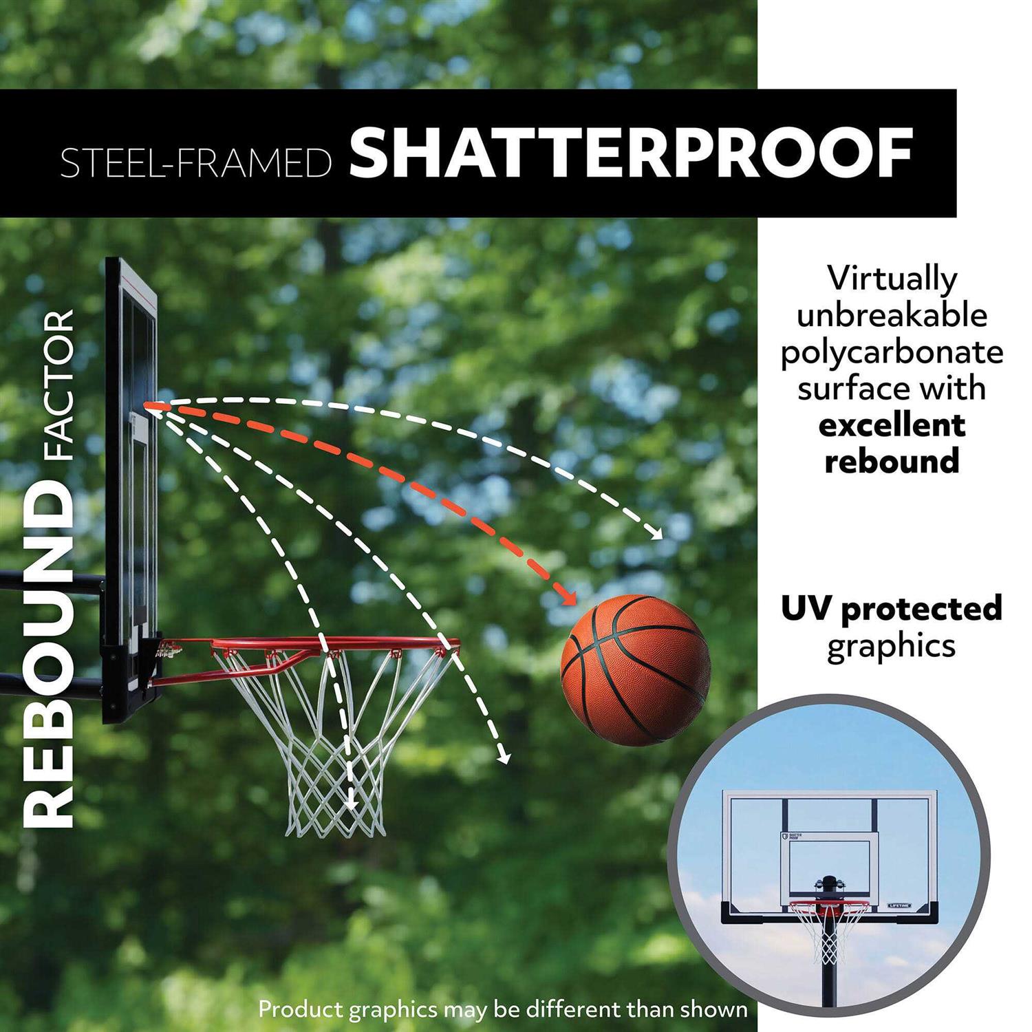 Alternative view of Lifetime Basketball Backboard Rim Combo