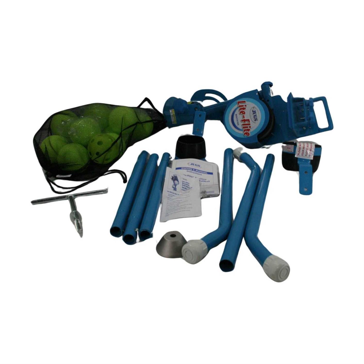 Alternative view of Jugs Lite-flite Machine with 1-dozen Lite-flite Softballs