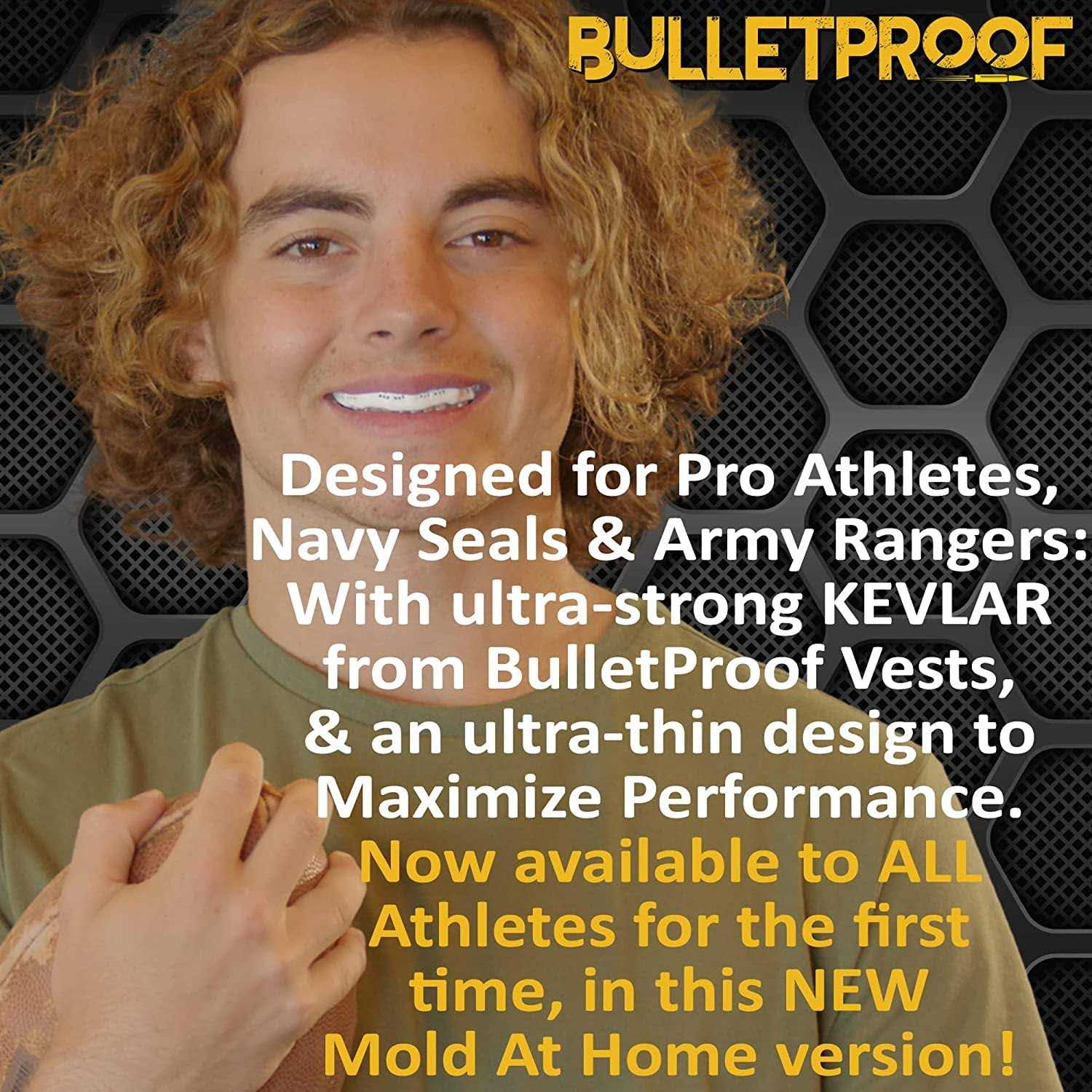 Bulletproof Mouthguards Bulletproof Kevlar Worlds Thinnest Mouth Guard is 3X Stronger! Football Mouthguard Lacrosse Basketball - Image 3