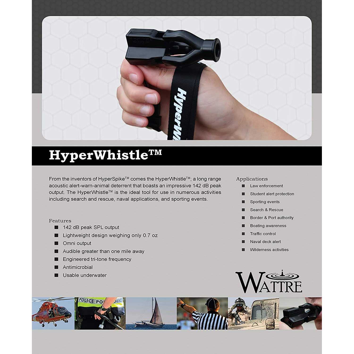 Alternative view of HyperWhistle The Original Worlds Loudest Whistle up to 142db Loud