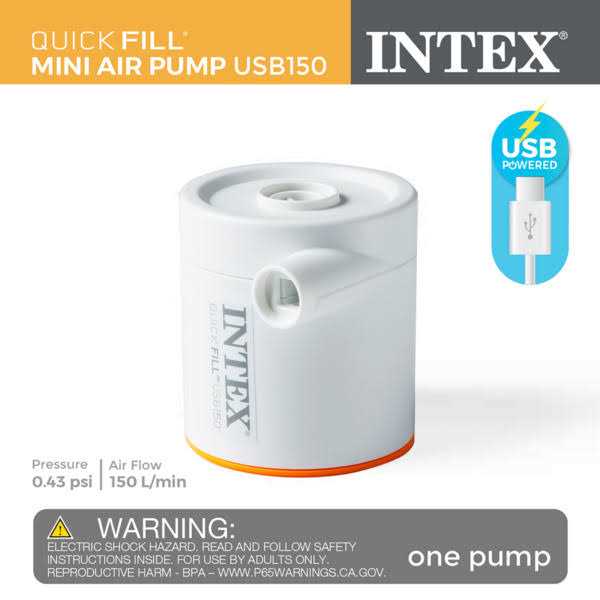 Alternative view of Intex Mini USB Powered Air Pump