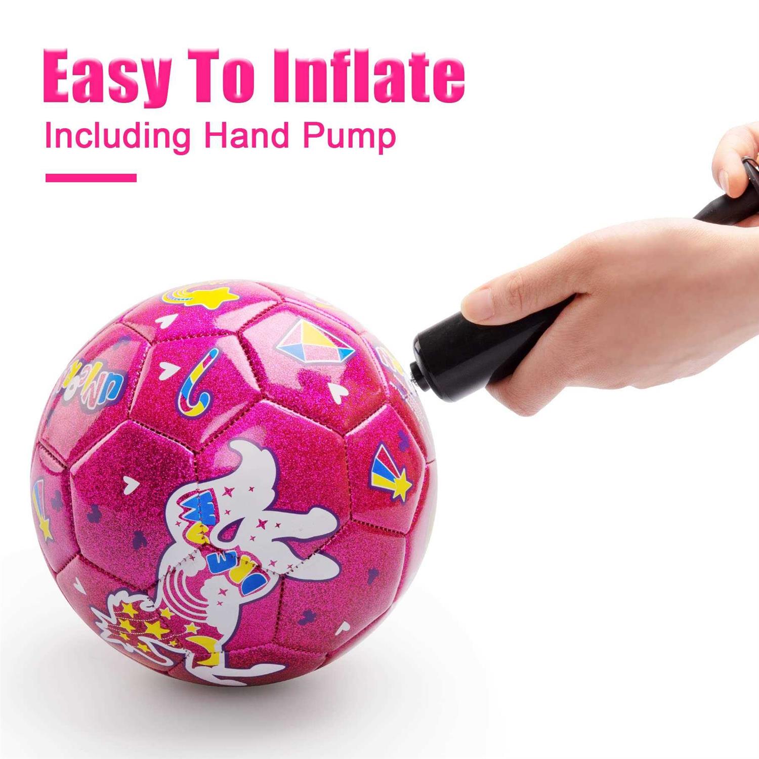 Innotoys Kids Soccer Ball Size 3 classic black white Toddler Soccer Ball - Image 2