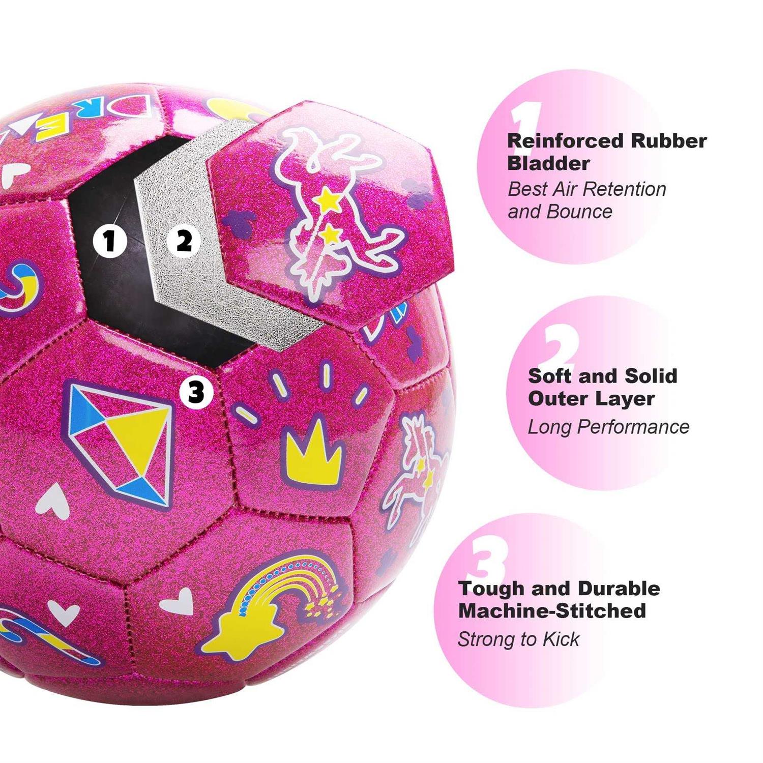 Innotoys Kids Soccer Ball Size 3 classic black white Toddler Soccer Ball - Image 5