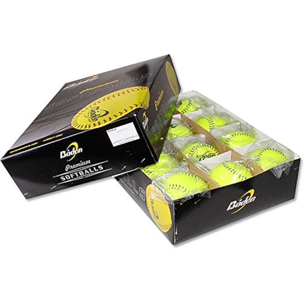 Baden Ballistic Leather Pitching Machine Softball 12 - Image 3