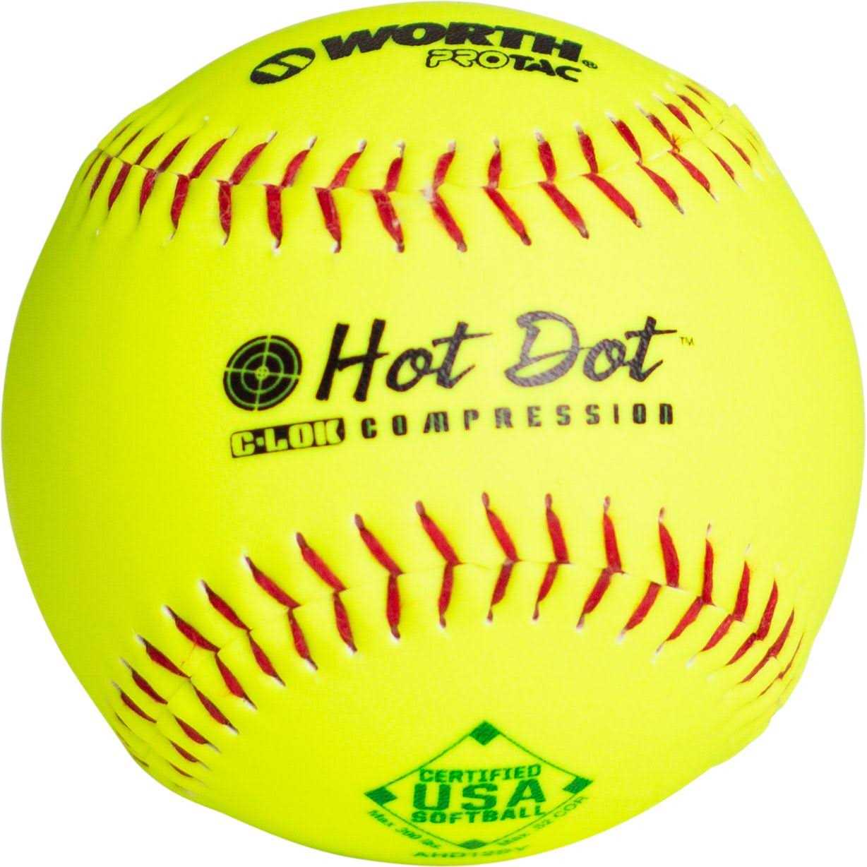 Worth 12 USA Hot Dot Slowpitch Softballs - Image 5