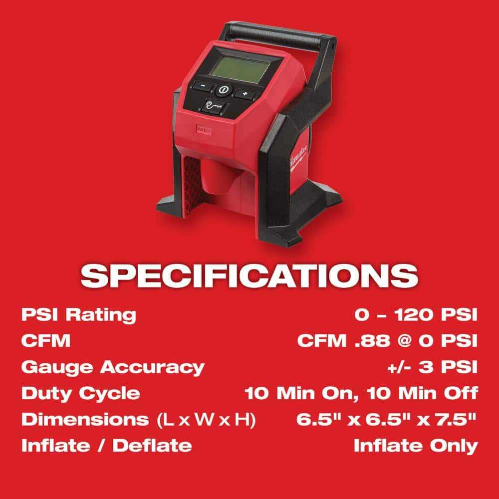 Milwaukee 2475-21XC M12 Compact Inflator Kit - Image 4