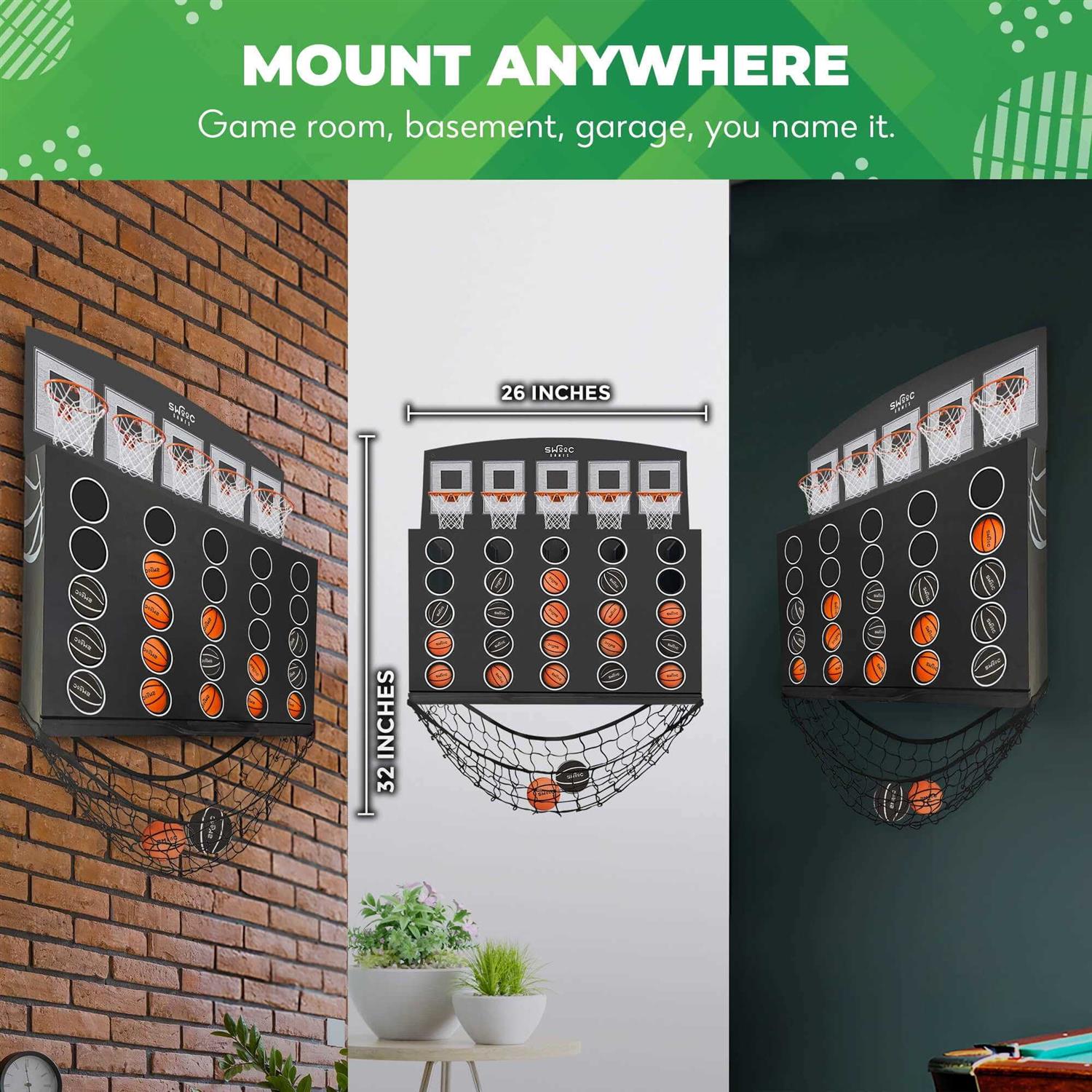 Low Post Lineup Wall Mounted Basketball 4 in a Row SWOOC - Image 5