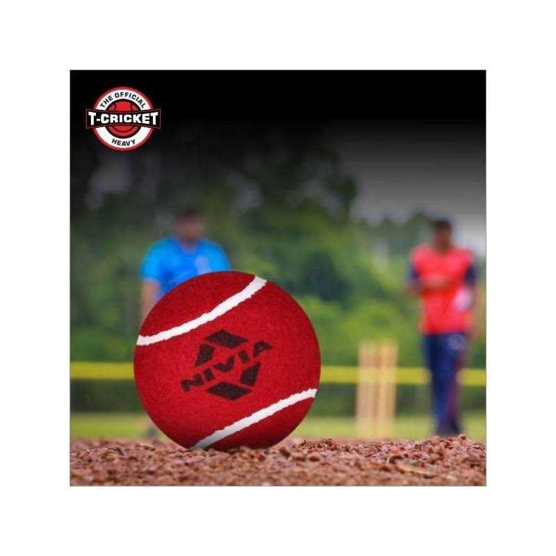 Nivia Heavy Tennis Ball Cricket Ball - Image 3