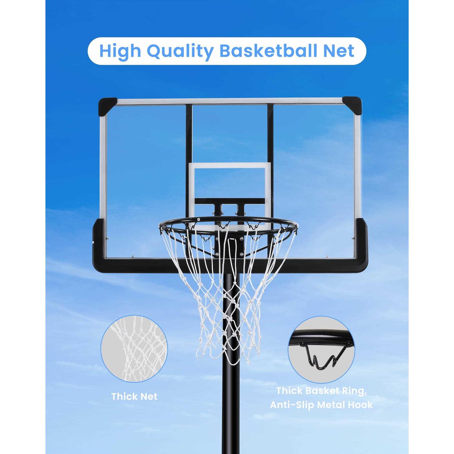 Alternative view of MaxKare Portable Basketball Hoop Goal Basketball Hoop System Height Adjustable 7 ft. 6