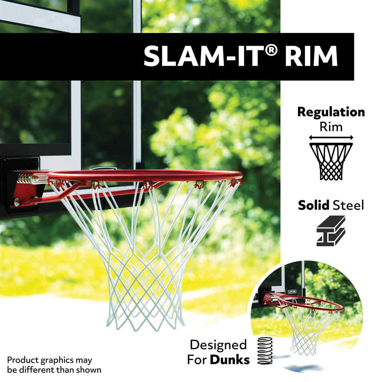 Lifetime Basketball Backboard and Rim Combo - Image 5