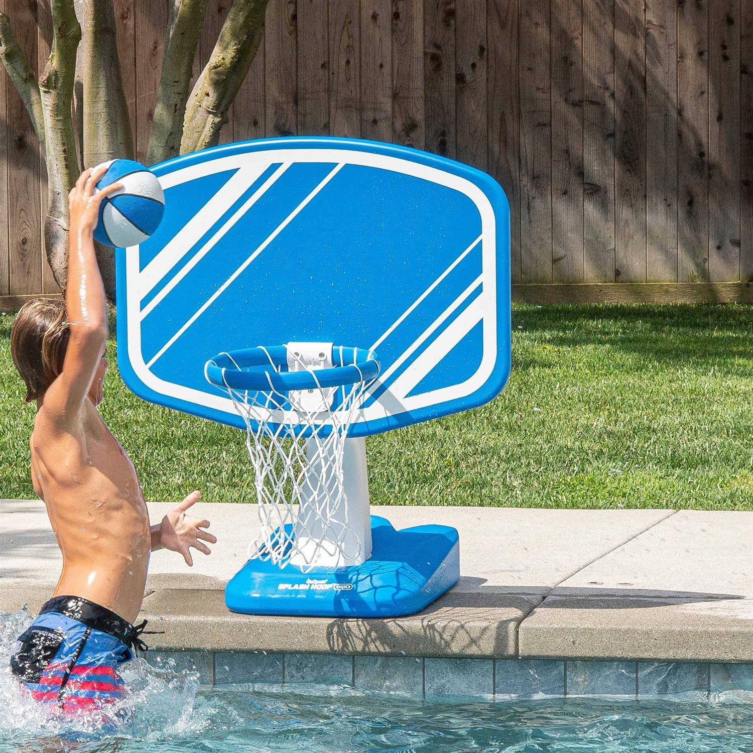 GoSports Splash Hoop PRO Poolside Basketball Game, Includes Hoop, 2 Balls and Pump - Image 4