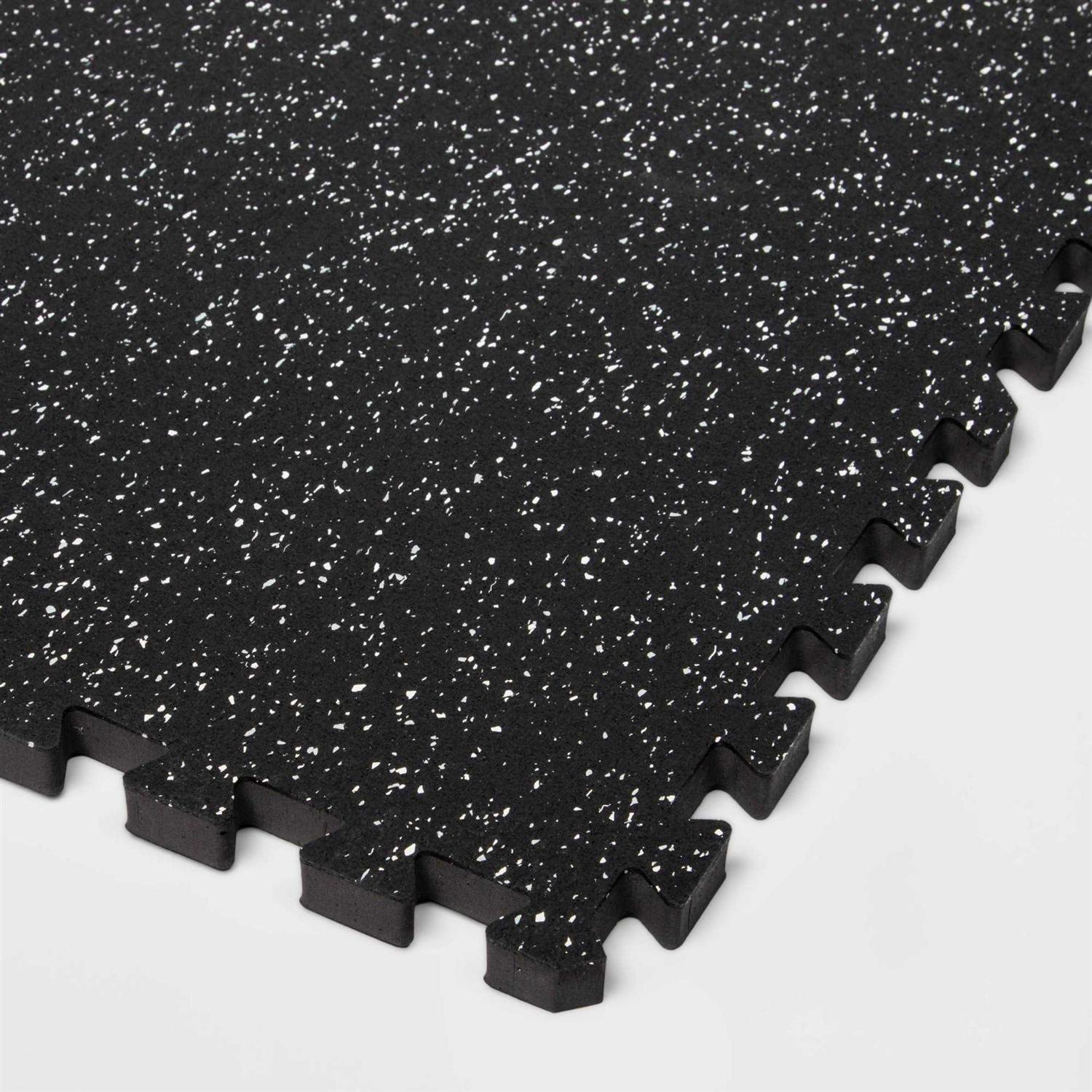 Interlocking Floor Tiles Premium EVA & Rubber Black 24 x 24 All in Motion - Image 3