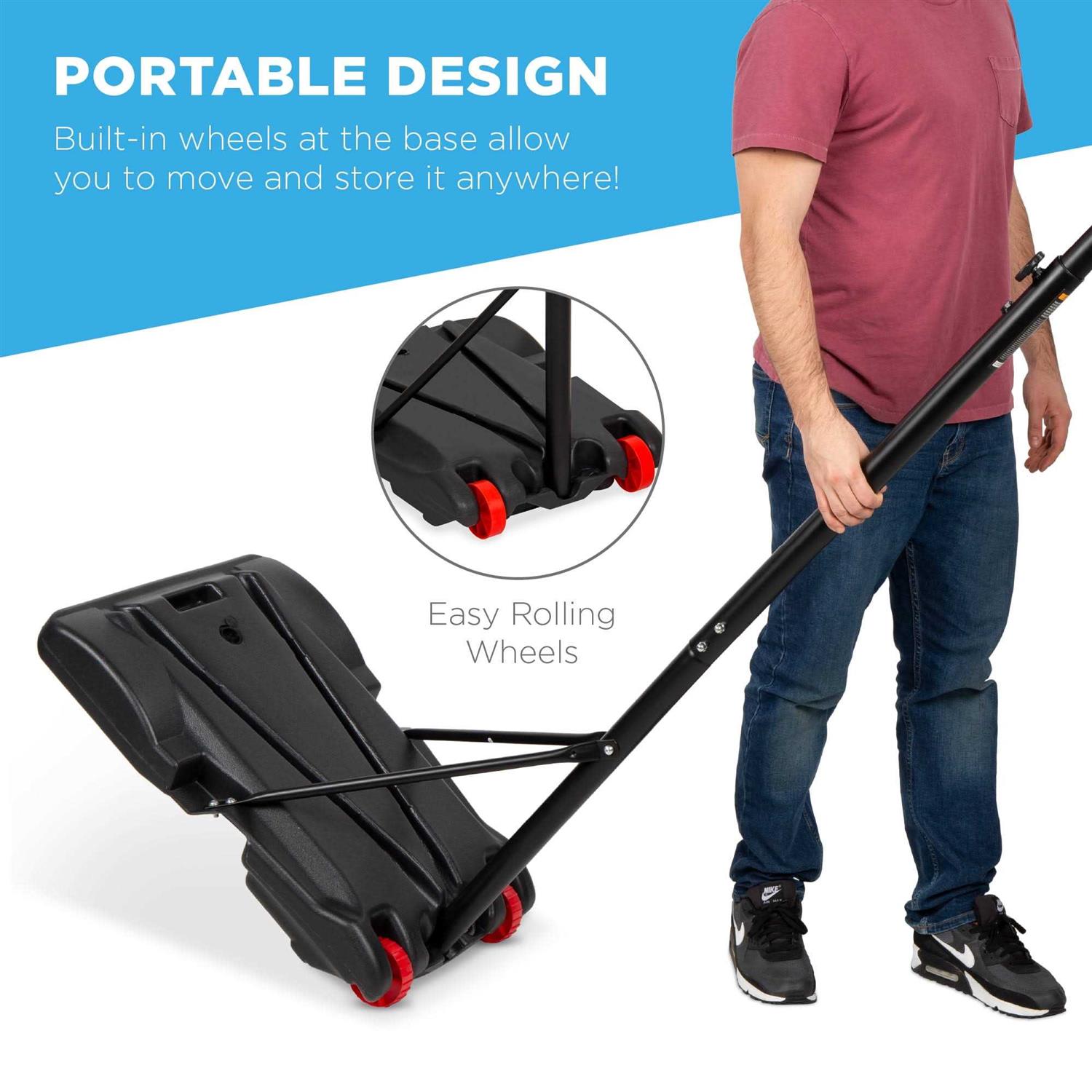 Sugift Portable Basketball Hoop Kids Height-Adjustable with Wheels - Image 5