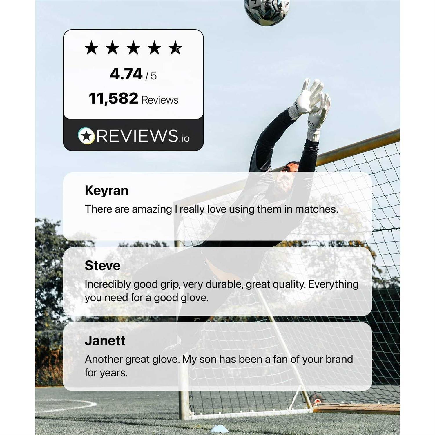 T1tan Classic 1.0 White-Out Goalkeeper Gloves Without Finger Protection - Image 5