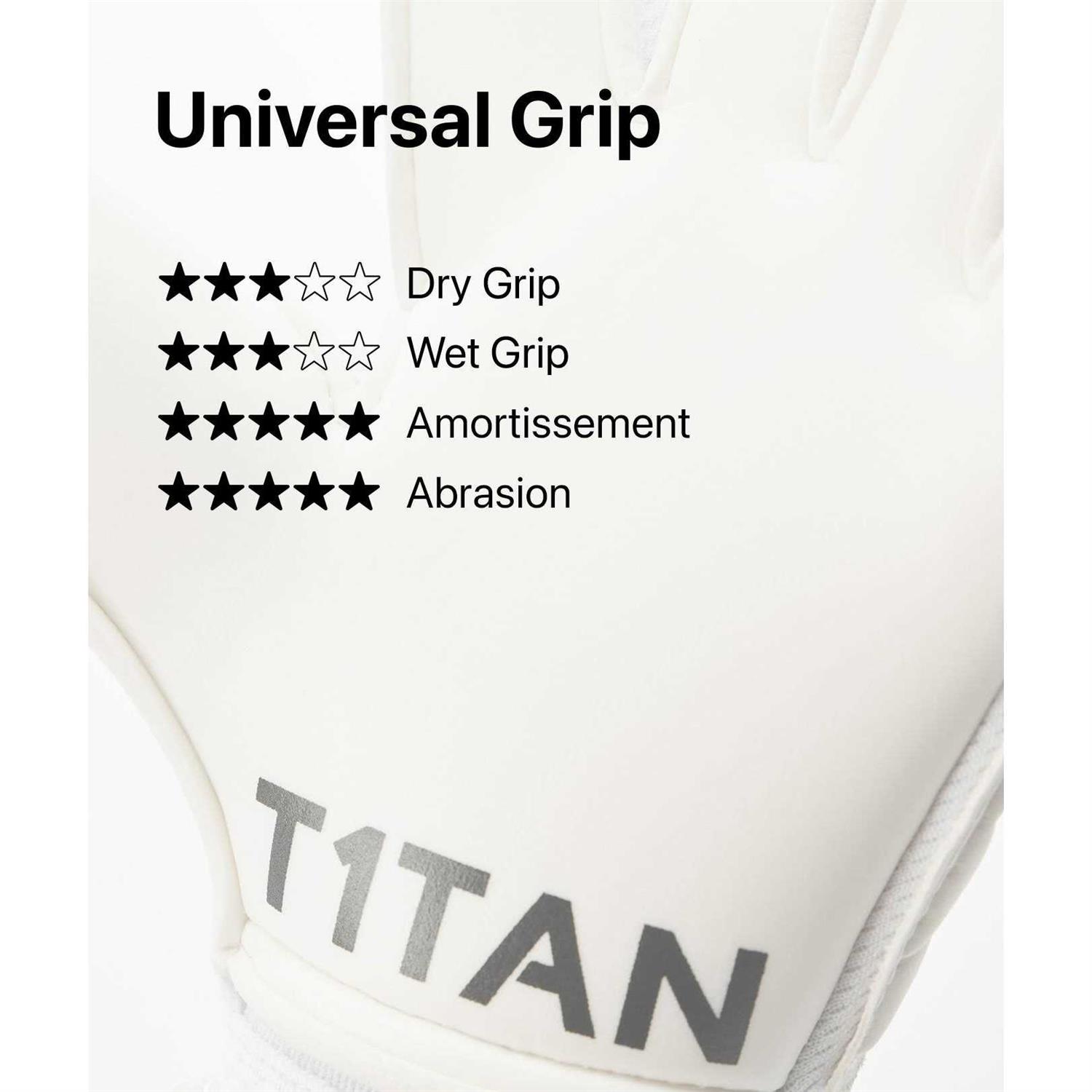 T1tan Classic 1.0 White-Out Goalkeeper Gloves Without Finger Protection - Image 5
